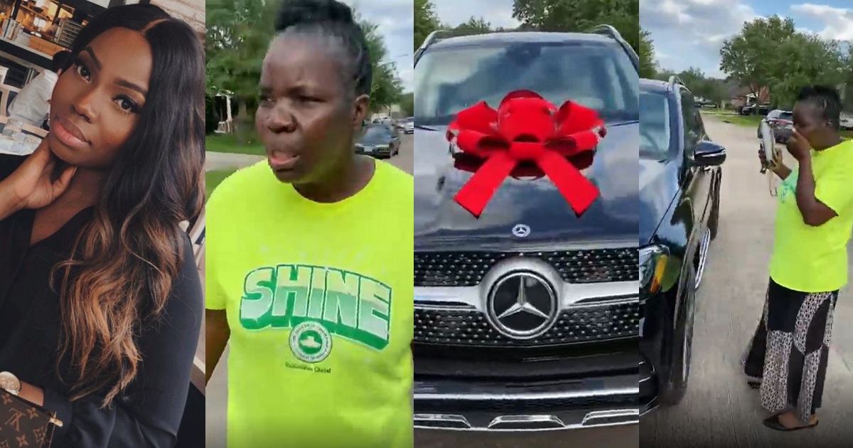US-based Nigerian nurse surprises her mum with Mercedes Benz GLE and $5,000 (Video)
