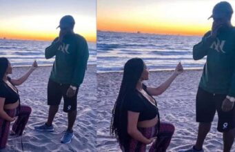 pregnant lady kneels