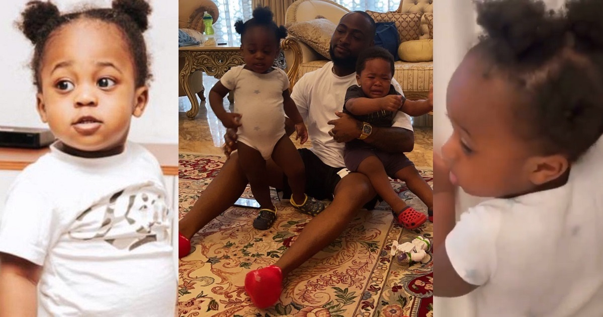 Aww.. Davido shares lovely clip of him having fun with his Son, Ifeanyi