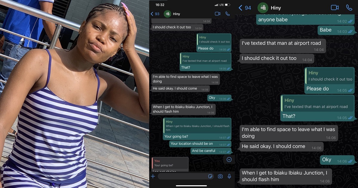 Last Whatsapp conversation between Hiny Humoren and her friend while she was on her way for the ‘job interview’