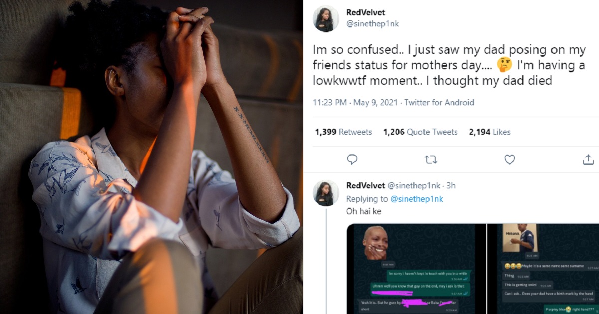 Lady discovers her father who she thought was dead is still alive, after her friend posted his picture on WhatsApp