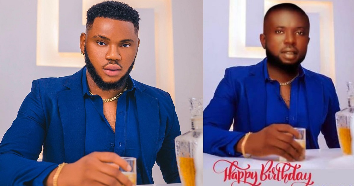 “Things dey happen for this country” – Actor, Somadina in shock after man shared photoshopped picture of him to celebrate birthday