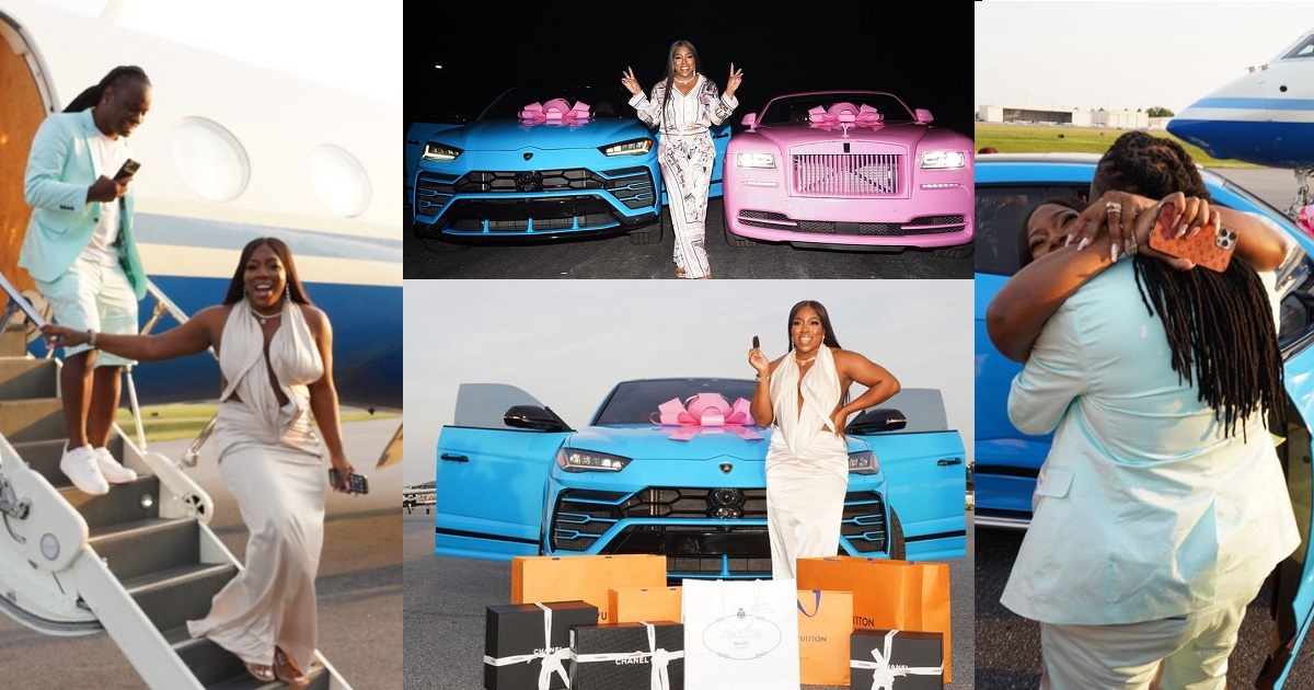 Man spoils his wife with Rolls Royce, Lamborghini, other luxury packages as birthday gifts (Photos/Video)