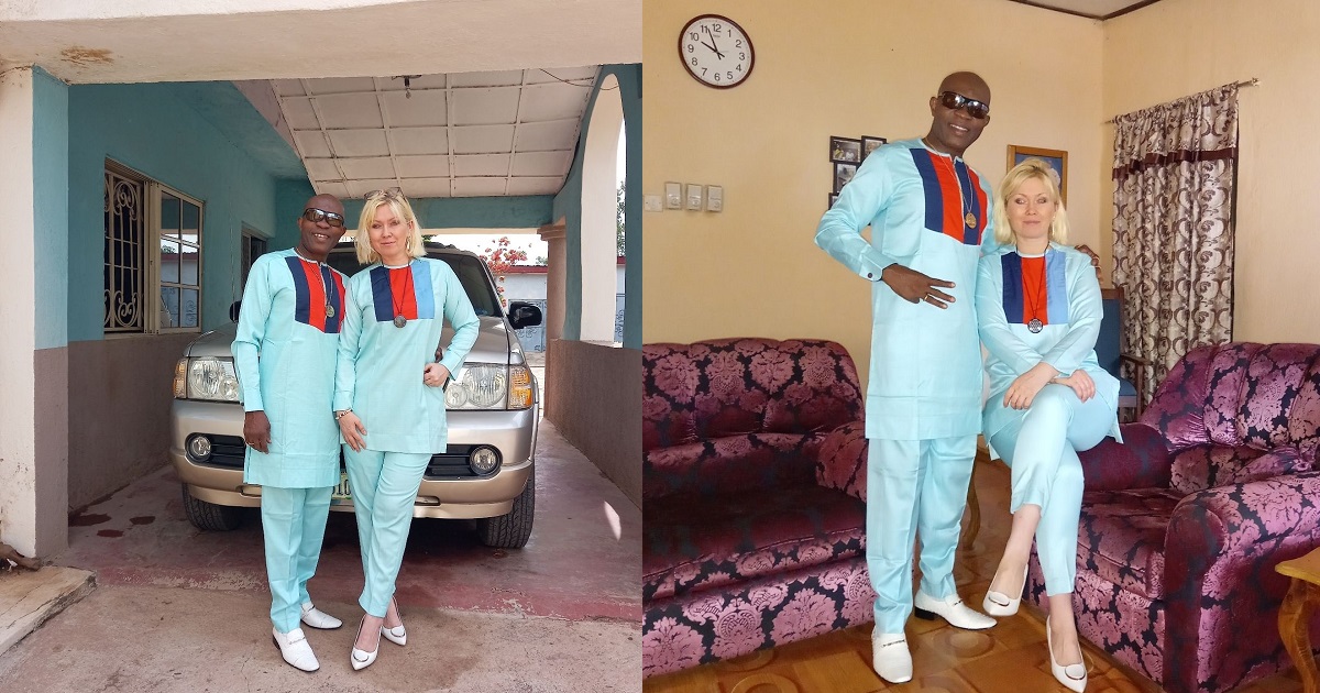 White Woman Flaunts Her Nigerian Husband on Their 26th Year Wedding Anniversary.