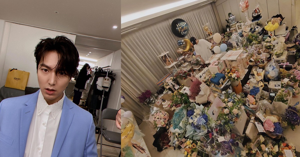 South Korean actor, Lee Min-Ho, shows off the gifts he received on his 34th birthday