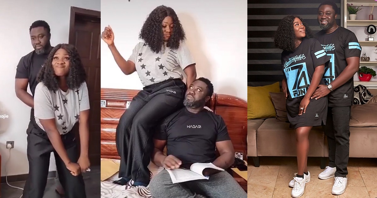 Mercy Johnson shares adorable video of herself disturbing her Husband, Prince Okojie, while he’s trying to work.