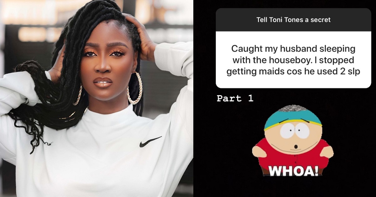 Actress, Toni Tones responds after a fan revealed she caught her husband sleeping with their houseboy