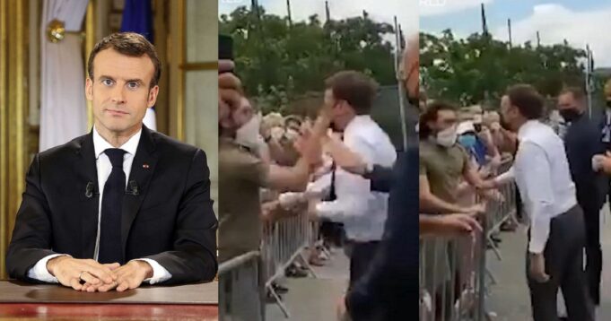 Emmanuel Macron was slapped