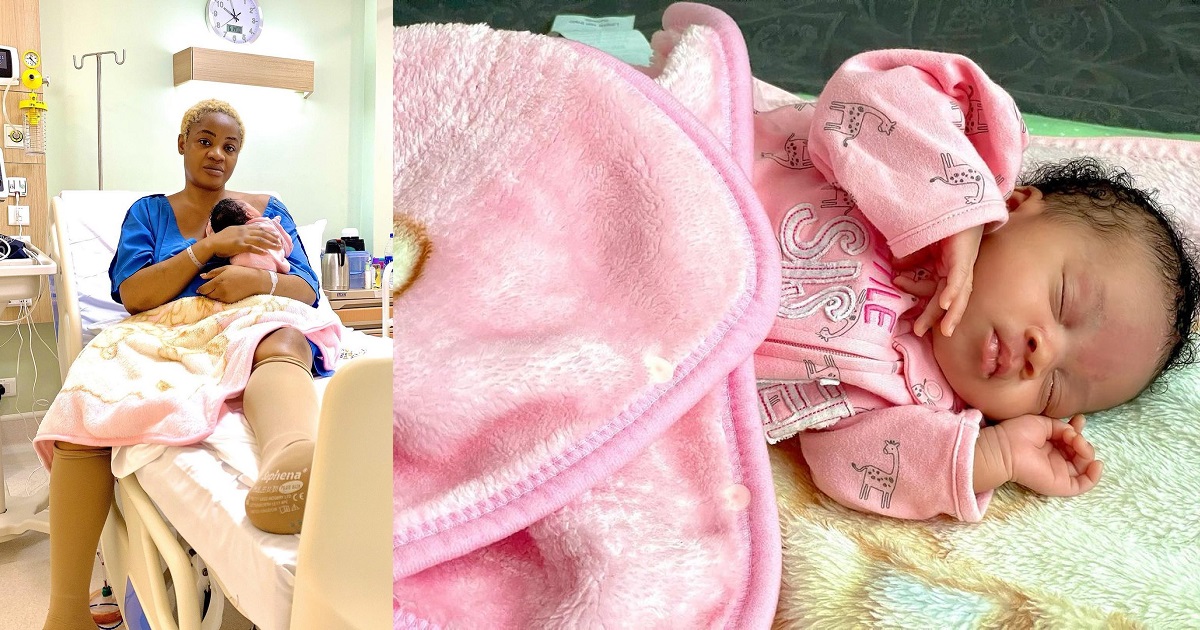 “Say hello to my beautiful bunny” – Uche Ogbodo says as she reveals baby’s face for the first time