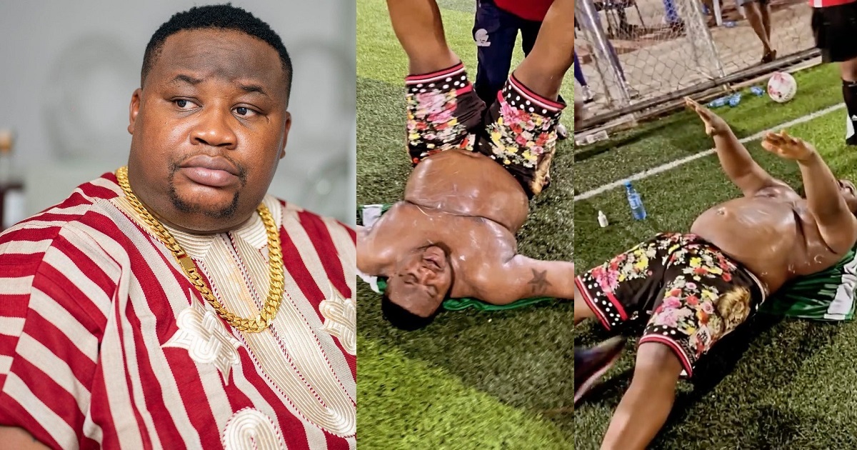 “Na Hennessey full that belle” – Reactions as Cubana Chief -Priest is filmed trying to burn some calories