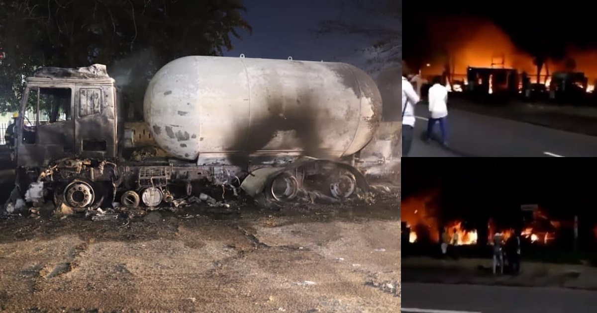 gas tanker explodes