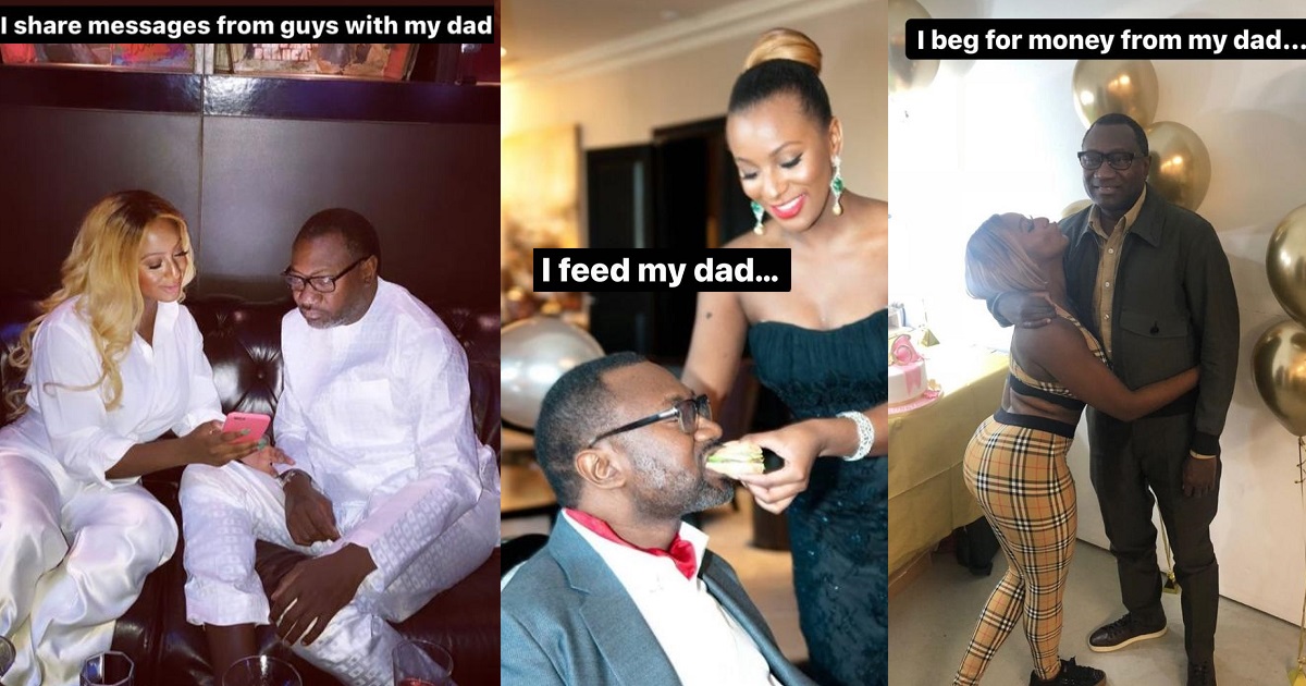 “I share messages from guys with my Dad” – DJ Cuppy shares long list of things she does with her billionaire father, Femi Otedola (Photo)
