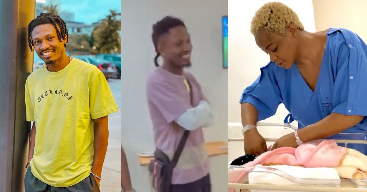 BBNaija’s Efe pays actress, Uche Ogbodo a surprise visit to celebrate her new baby (Video)