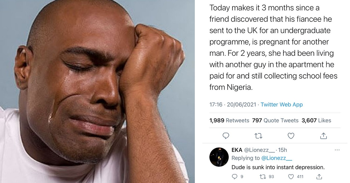 Heartbroken Nigerian man narrates how he discovered his fiancée he’s sponsoring in the UK is pregnant for another man