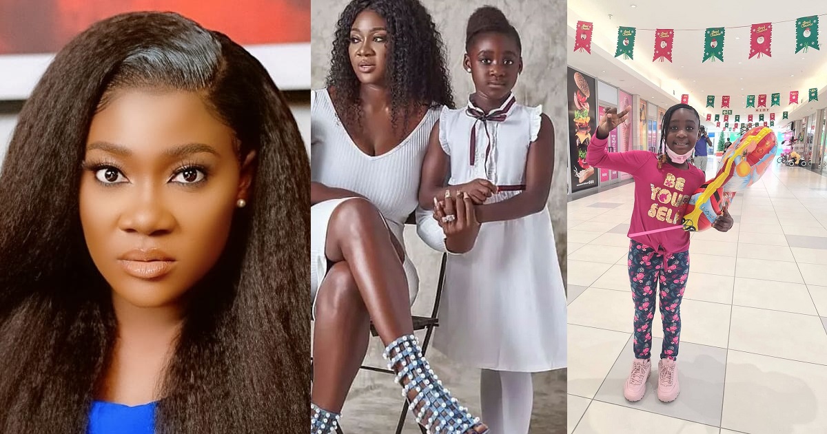 She beats me a lot and I wonder if she is my mother – Mercy Johnson’s daughter, Purity cries out (Video)
