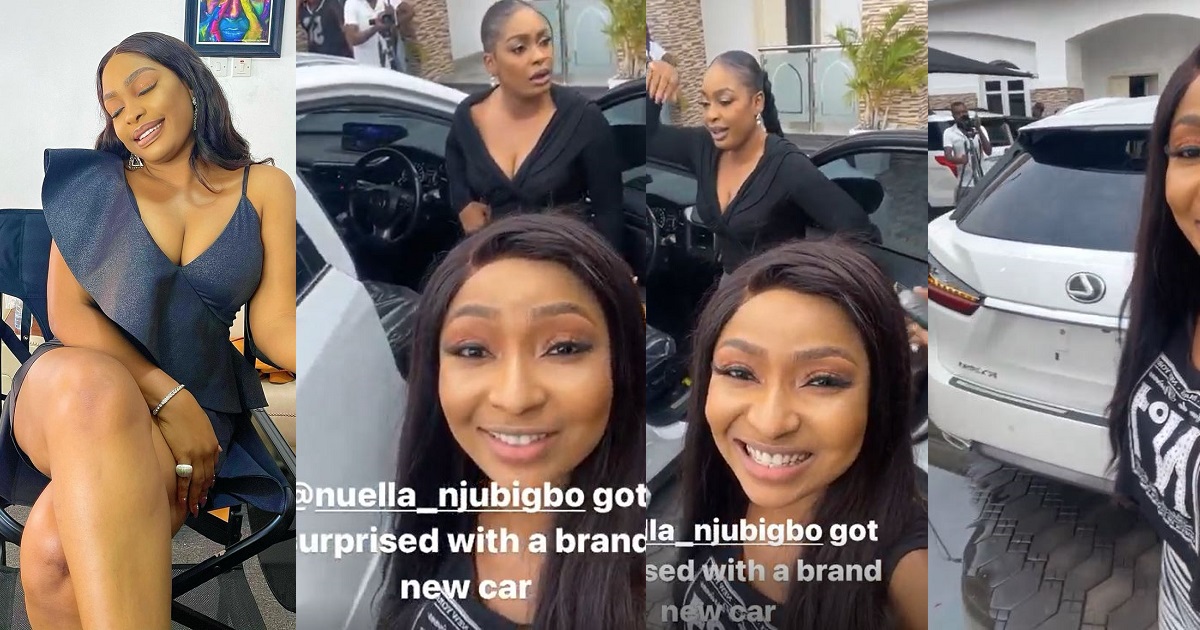 Actress, Nuella Njubigbo gets surprised with brand new car few days after allegedly dumping her actor husband, Tchidi Chikere (Video)