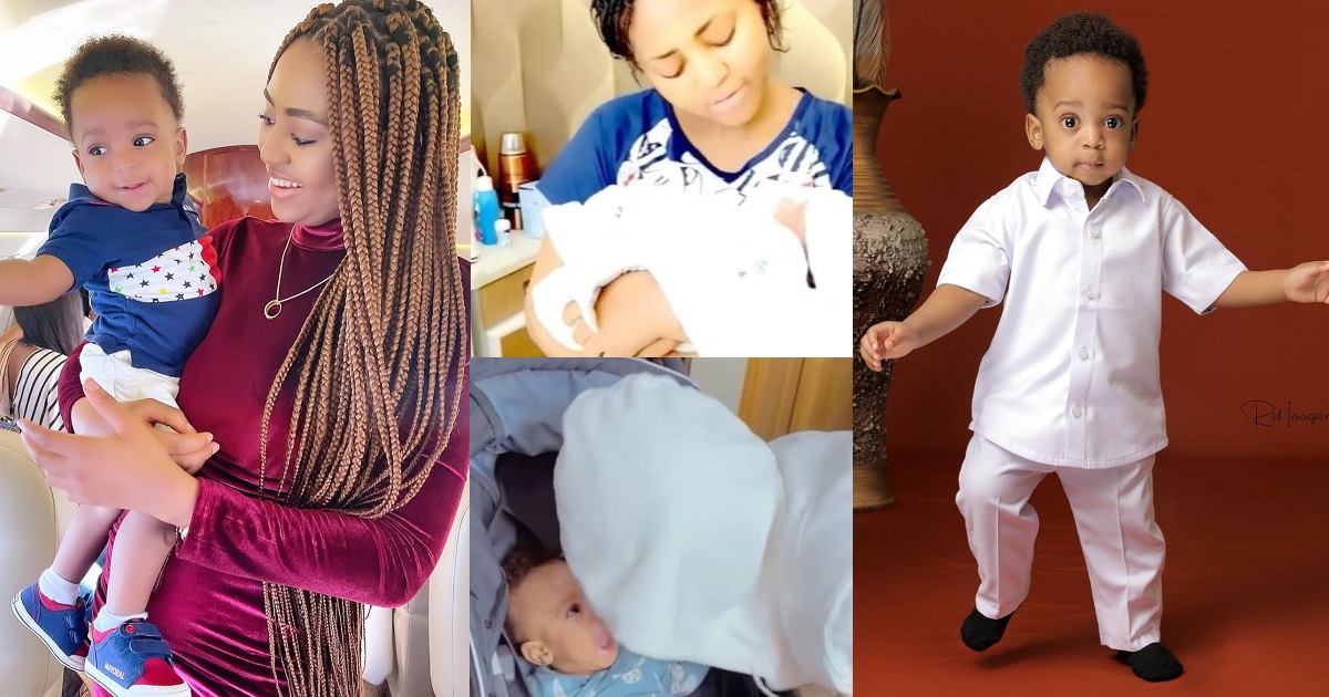 “The true journey of parenting, morals and values begins” – Regina Daniels pens emotional note to son, Munir as he clocks one (video)