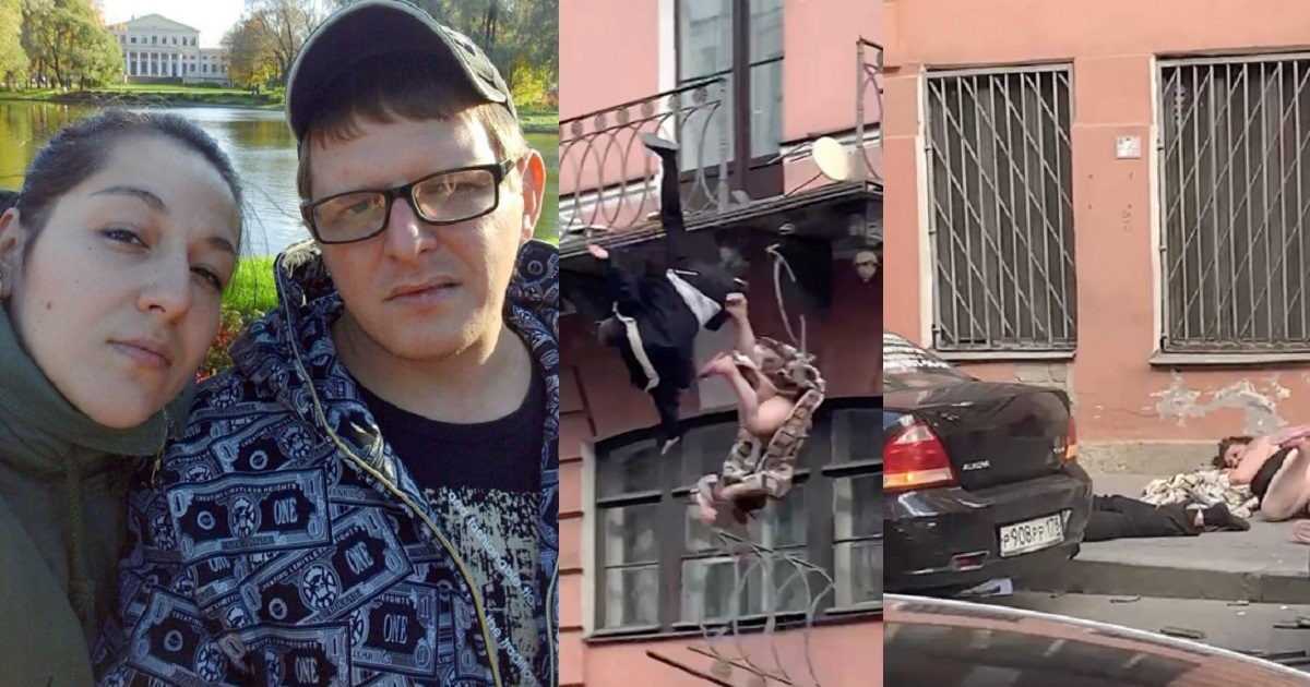 Couple fall off balcony together while arguing (Photos)
