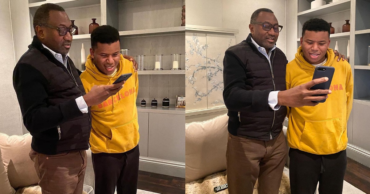 “Papa loves you so much” – Femi Otedola celebrates son, Fewa, on his birthday