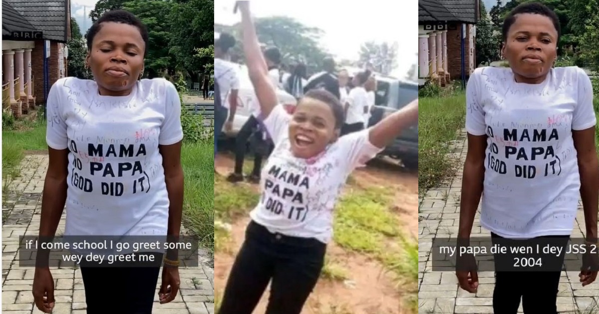“No papa, No mama, God did it” – Differently-abled lady celebrates as she graduates