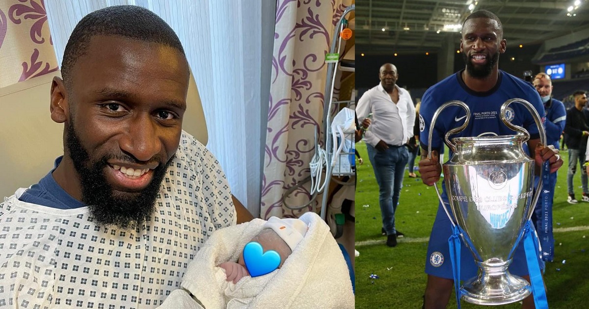 Chelsea star, Antonio Rudiger welcomes new baby days after UCL win, names her “Trophy”