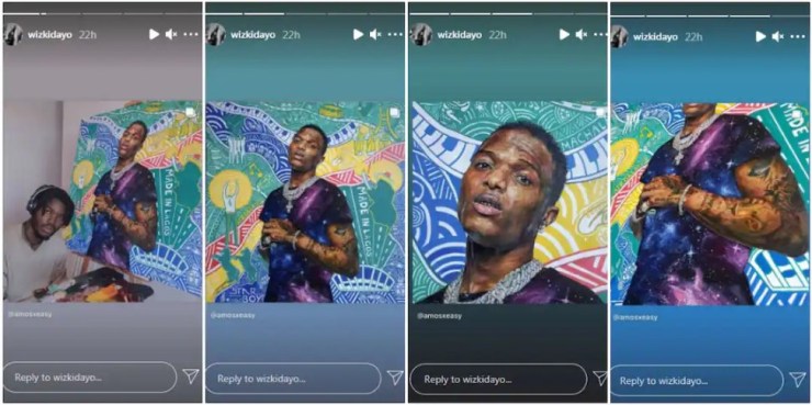 Wizkid acknowledges portrait