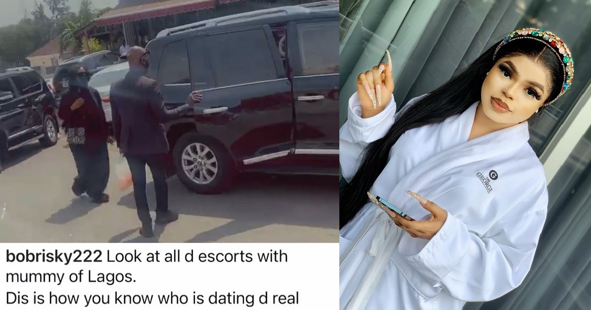 “See my escorts, this is how you know I am dating a billionaire” – Bobrisky brags as he shows off her entourage (Video)
