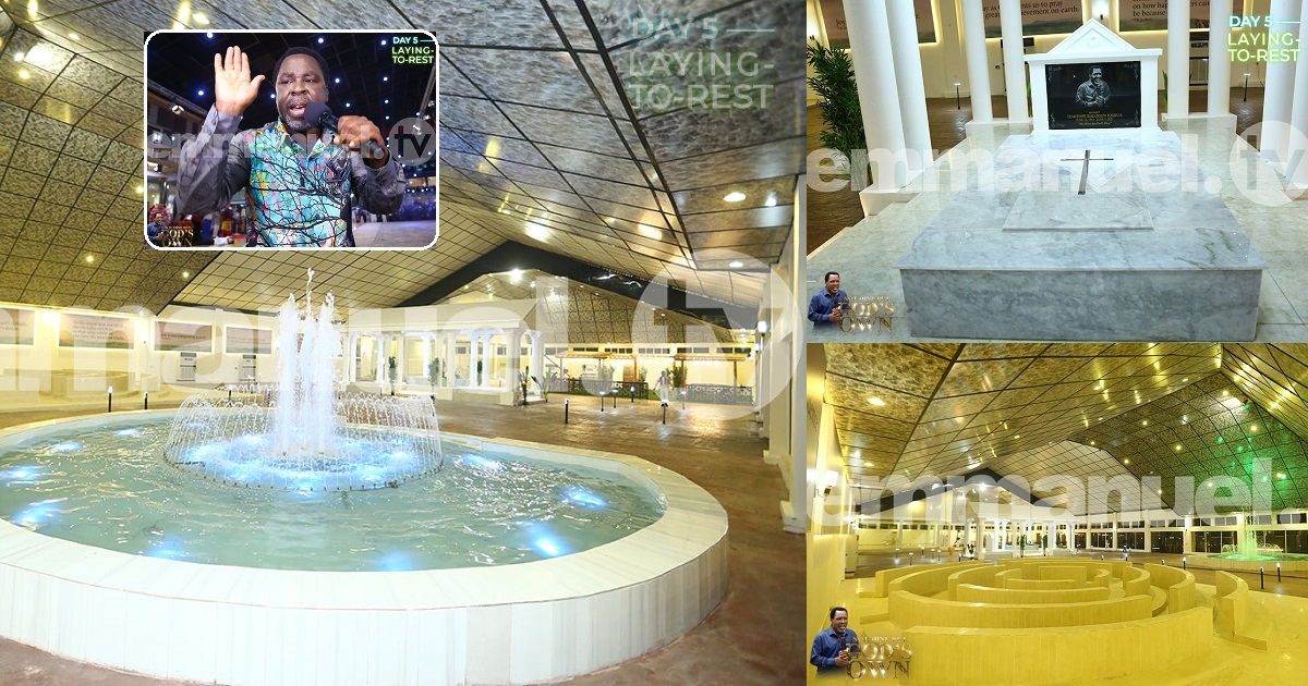 Photos of the Late T.B Joshua’s final resting place.