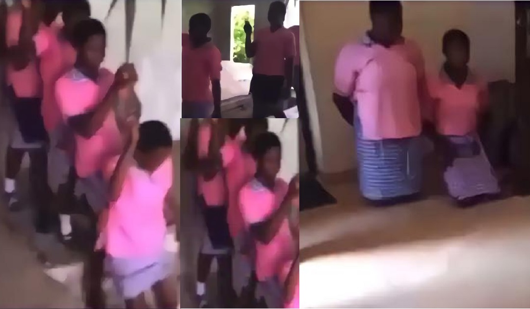 Secondary School girls punished after they were caught doing the “Dorime” trend (Video)