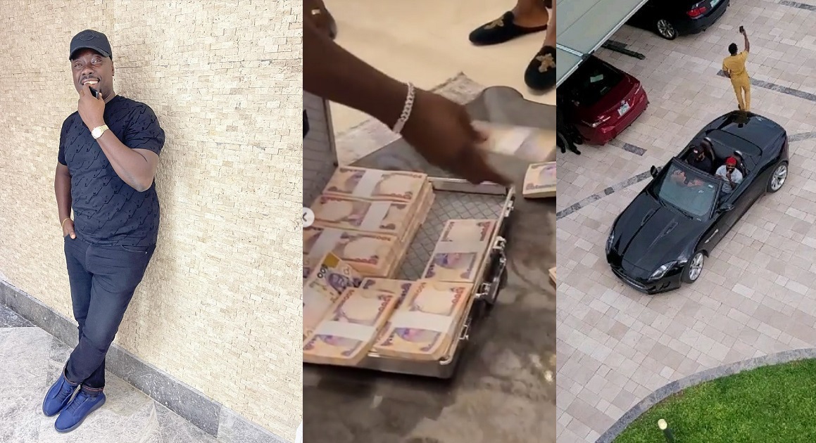 Man Visits Obi Cubana in Abuja, Gifts Him Suitcase of Massive Money