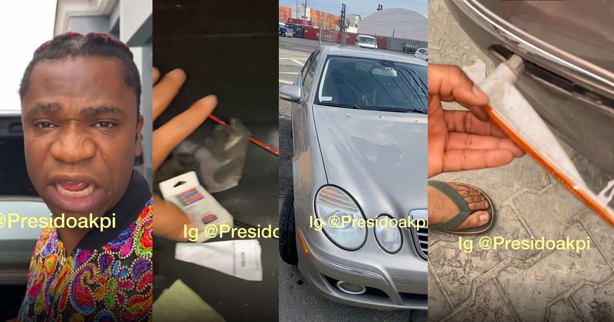 “MY Benz Landed in Lagos, and they looted everything inside” – Speed Darlington cries out. (Video)