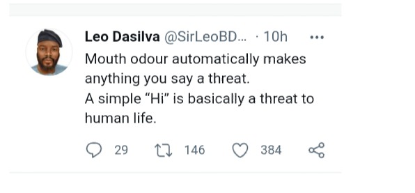 “Mouth odour is a threat to human life” – BBNaija’s Leo Dasilva says after a deadly experience