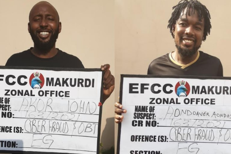 Smiling yahoo boys bag sent to Jail in Benue State
