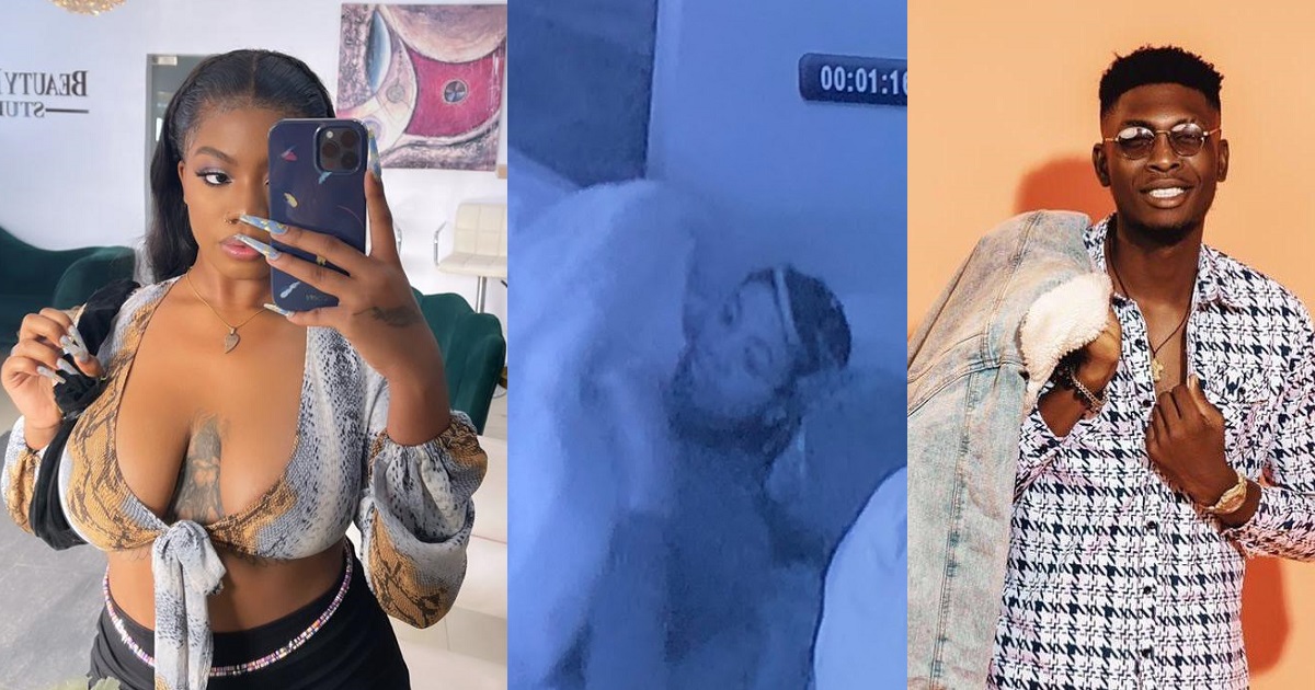 #BBNaija: Sammie spotted cuddling with Angel after she told him ‘you’re my spec’ (Video)
