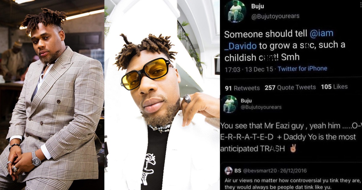 Singer, Buju reacts after old tweets he shared trashing a number of Nigerian singers resurface