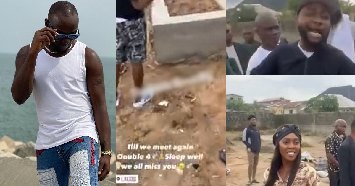 Davido and Tiwa Savage visits Obama DMW’s grave in Epe, Lagos (video)