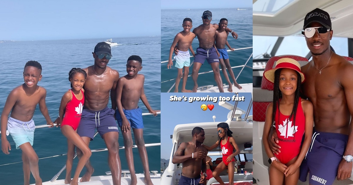 Jude Ighalo shares lovely photos and video from vacation with his kids