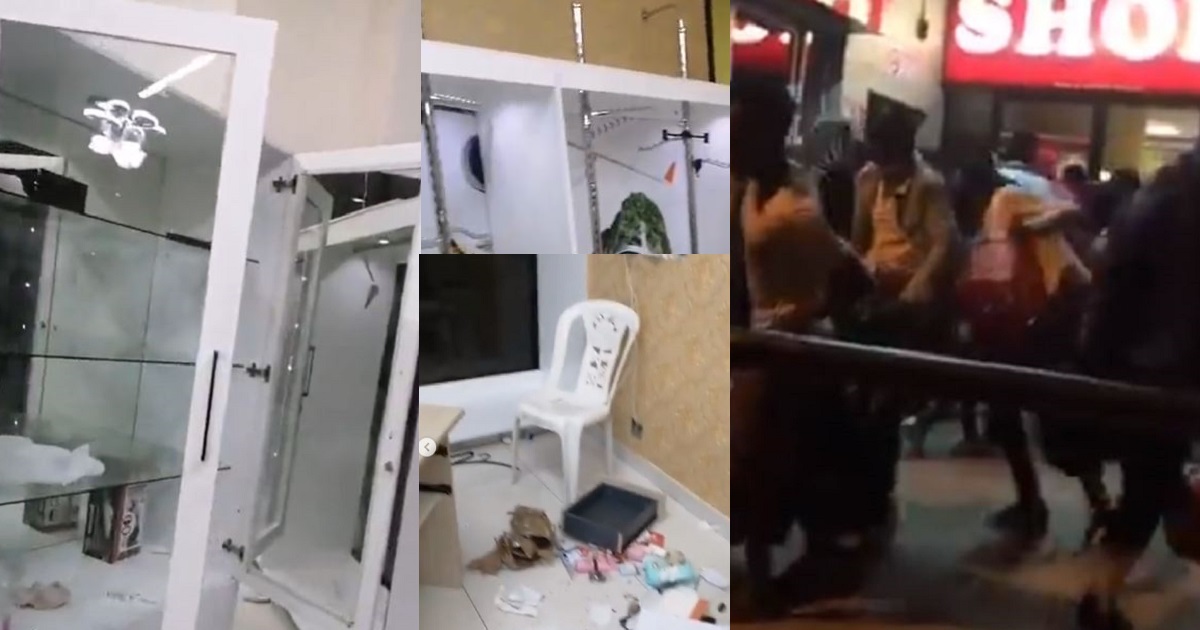 “I curse South Africans with tears in my eyes” – Nigerian lady laments bitterly after her shop was looted by protesting South Africans (videos)
