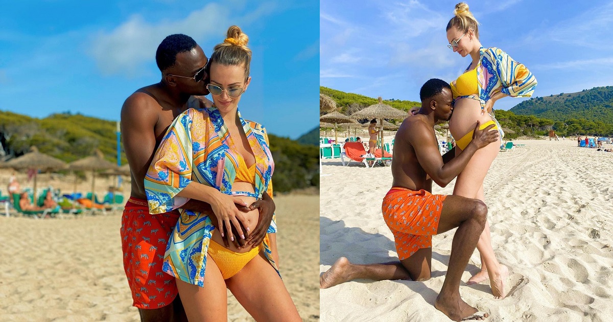 Former Super Eagles striker, Victor Obinna Nsofor, and his partner are expecting a baby (Photos)