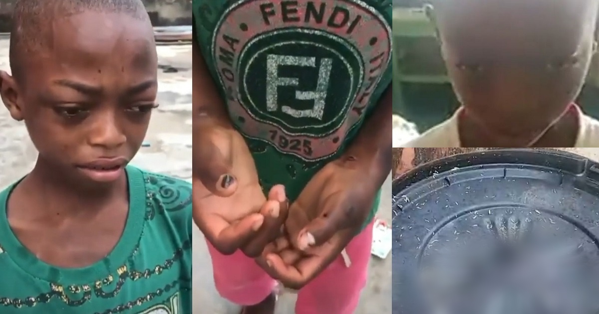 Little boy rescued after facing horrific abuse during one-month stay with his “madam” in Lagos (Video)