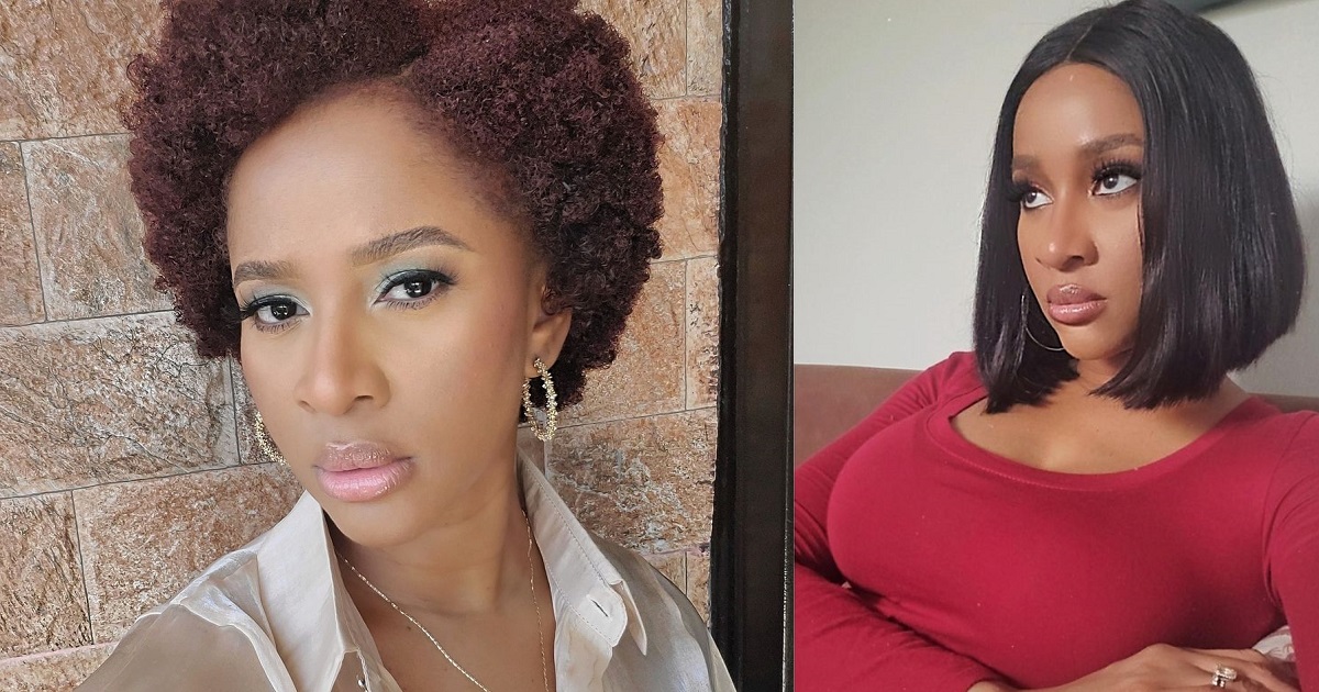 Between Adesua Etomi and a lady who berated her for being angry that her driver wrecked her car