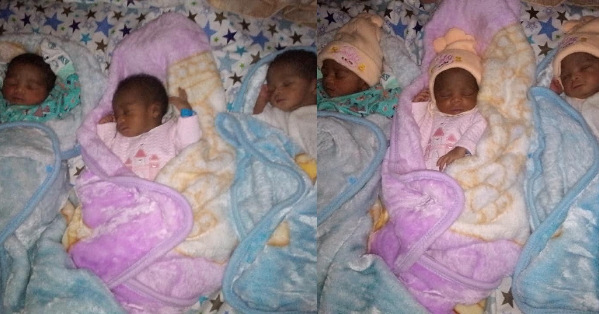 Nigerian couple welcomes triplets after 12 years of marriage