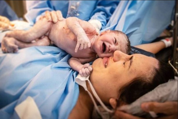 Newborn baby pictured
