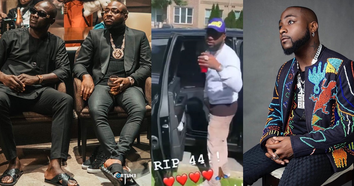 “RIP 44” – Davido pays tribute to late Obama DMW as he steps out in Atlanta (video)