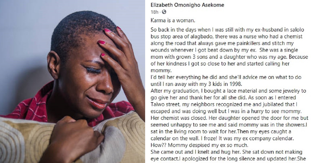 Lady narrates how a woman she took as a mother was her husband’s side chic, advised her to leave her marriage and ended up marrying him