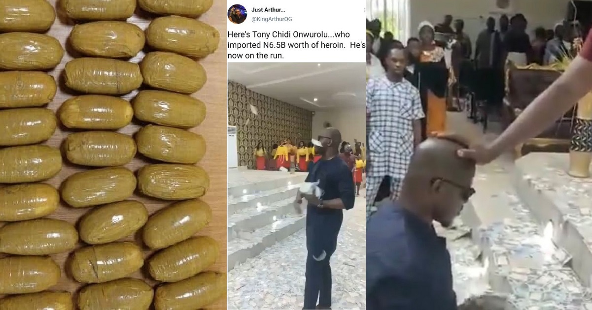 Video of suspected Nigerian drug dealer, Tony Chidi Onwurolu spraying money in church surfaces after he was declared wanted by NDLEA