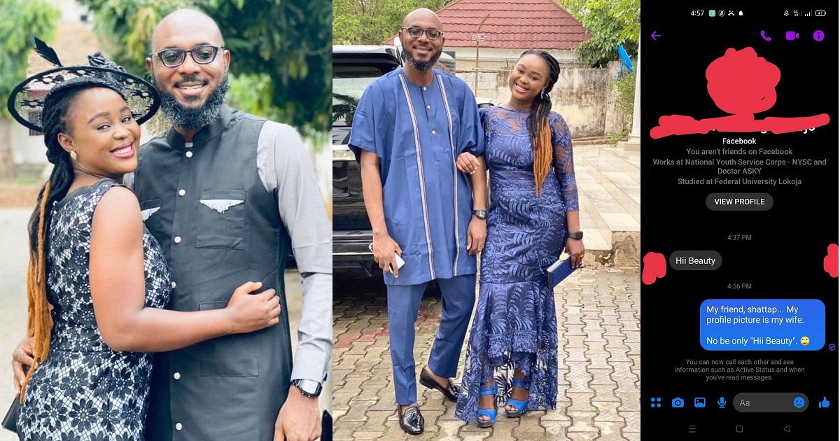 “Is this what women go through?” – Nigerian man reacts as another man slides into his DM after he changed his Facebook profile photo to that of his wife.