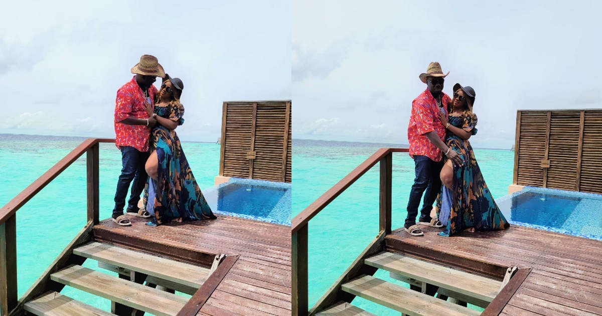 Obi Cubana and wife vacation in Maldives Islands days after staging a celebrity funeral for his mother. (photos)