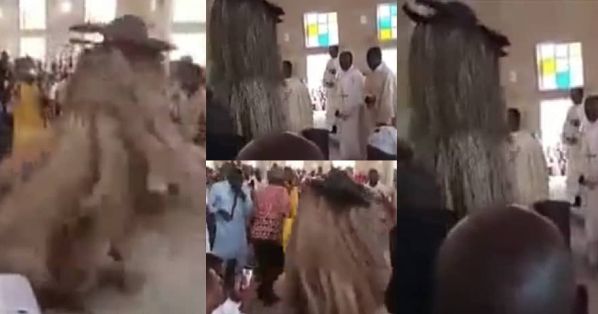 Masquerade filmed dancing inside a church (watch)