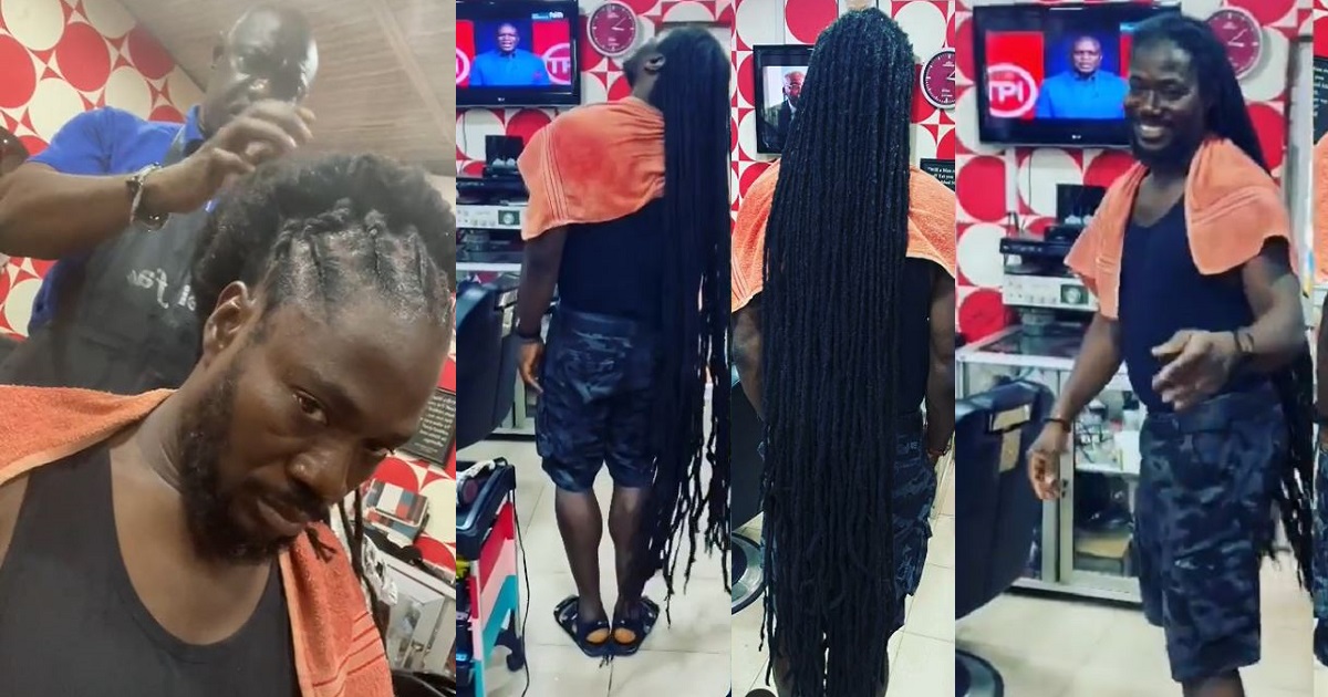 “Guinness book of record worthy” – Reactions as Daddy Showkey flaunts his floor-length dreads (video)
